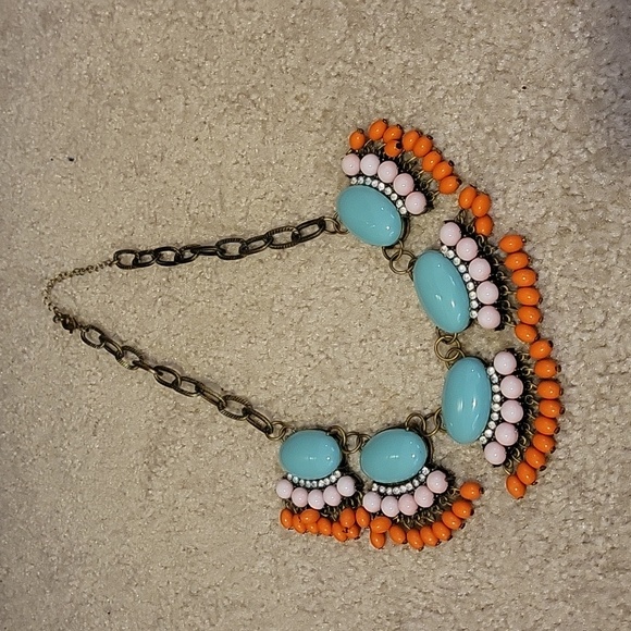 Free With Any Purchase! Faux Turquoise and Rhinestone Dangle Necklace - Picture 2 of 7